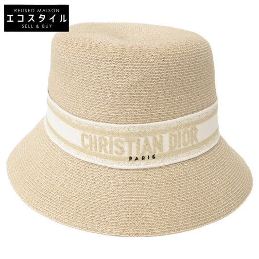 Christian Dior クリスチャンディオール 【美品/国内正規】22DRT923G157 DIORESORT リゾート ロゴテープ ストローハット 帽子
