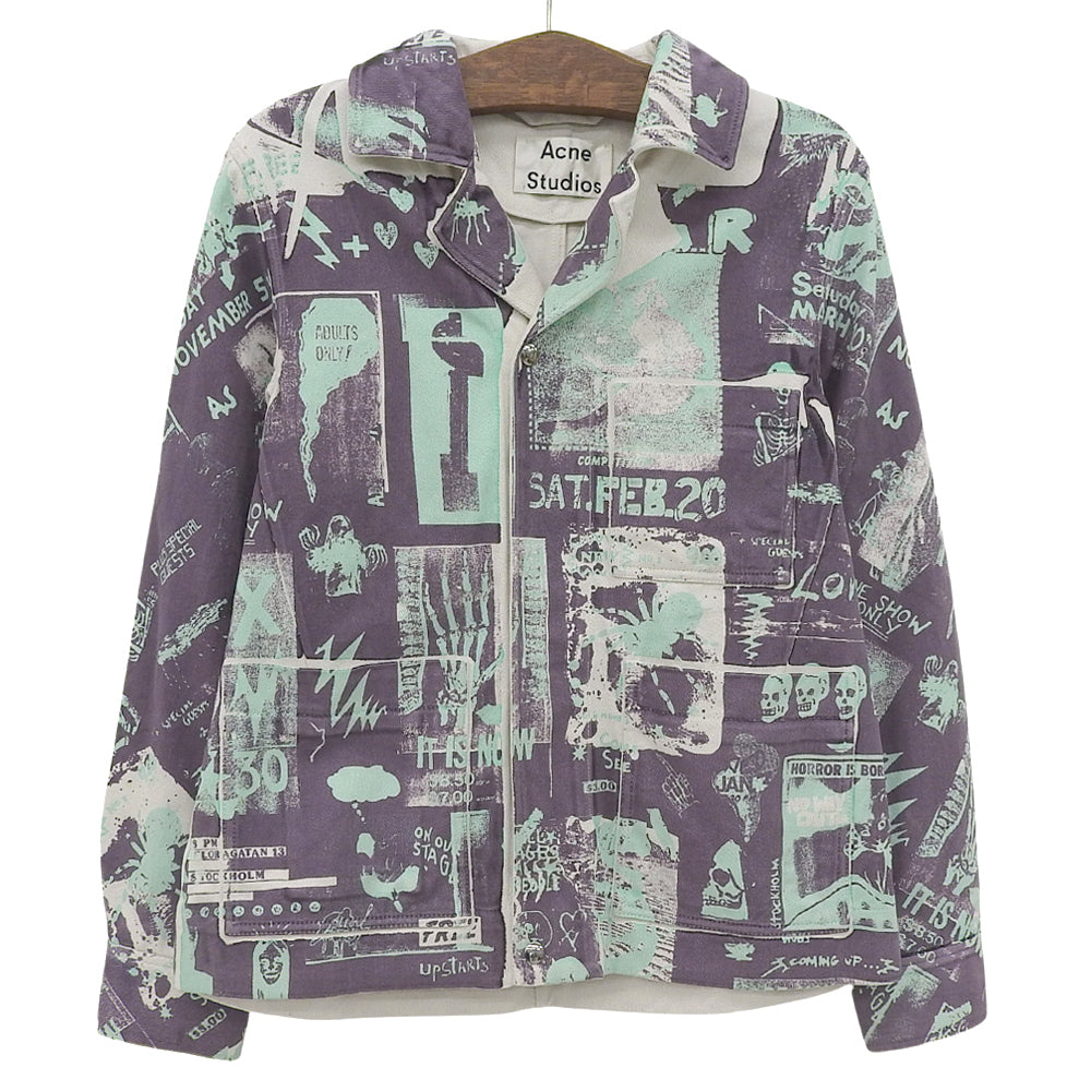 ACNE STUDIOS All-Over Print Jacket Men's Multicolor 44 FN-MN-OUTW000163 Jacket