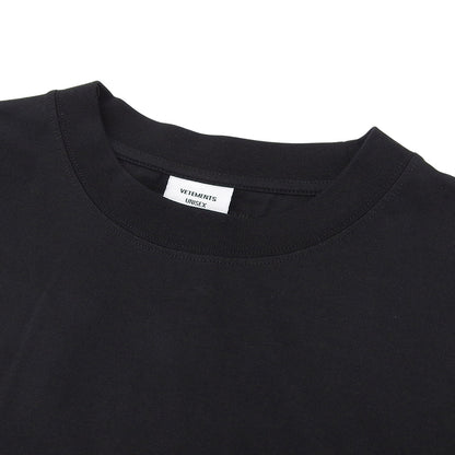 VETEMENTS 维特萌 准新 LOGO刺绣超大款 T恤 上衣 男士 黑色 L 20AW UAH21TR503 上衣