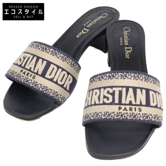 Christian Dior クリスチャンディオール Dway ロゴ エンブロイダリー ヒール シューズ
