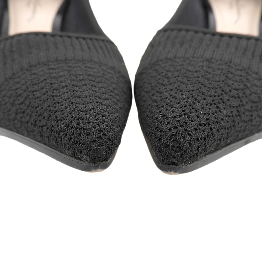 Excellent condition mesh knit design pumps shoes women's black 38 shoes 38 women's