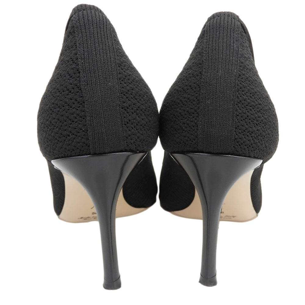 Excellent condition mesh knit design pumps shoes women's black 38 shoes 38 women's