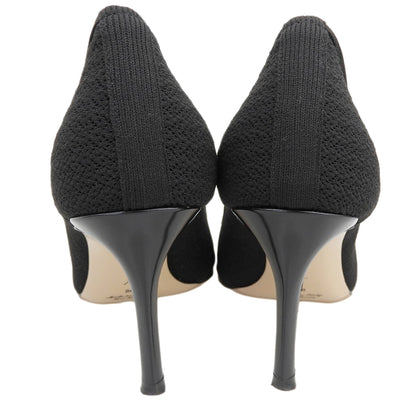 Excellent condition mesh knit design pumps shoes women's black 38 shoes 38 women's