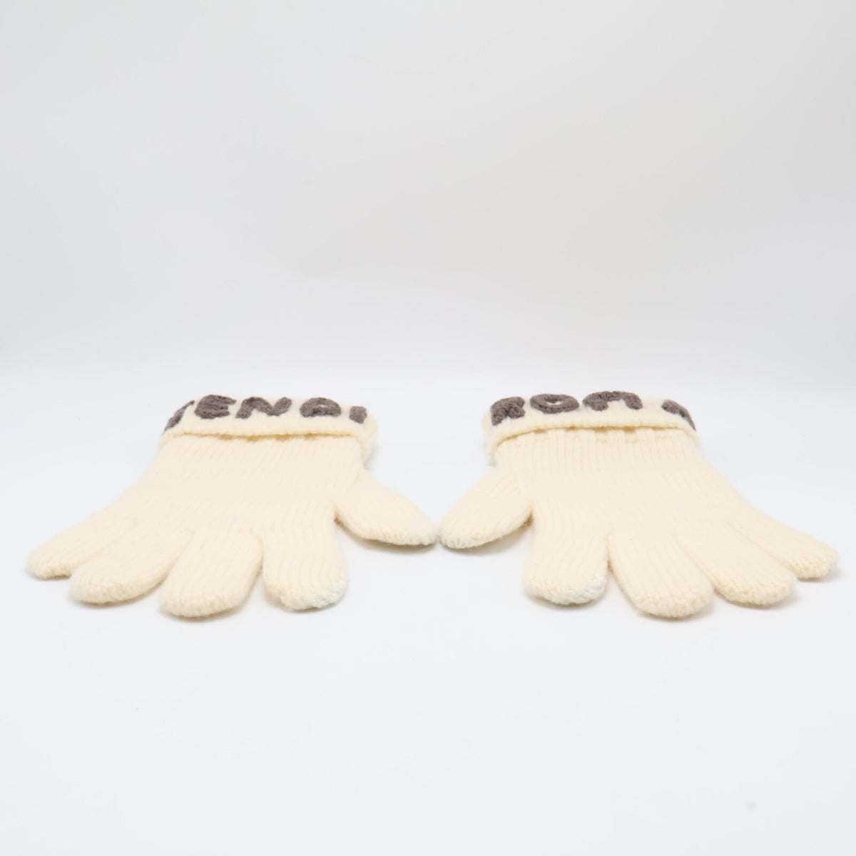 FENDI フェンディ 【美品/国内正規】FXY574 AIX0 ロゴ ウール グローブ