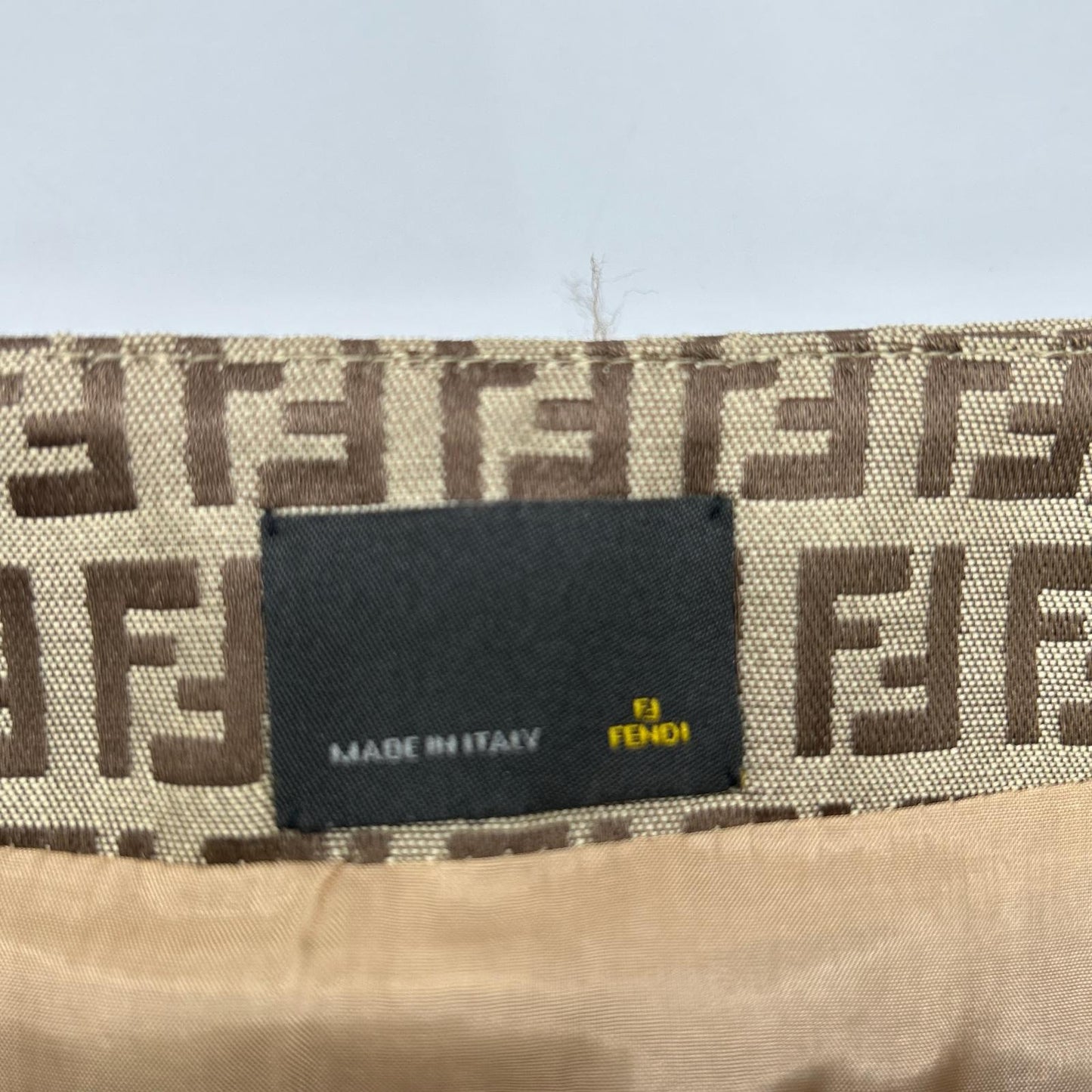 FENDI beige Zucca-patterned belted jacquard wrap skirt skirt
