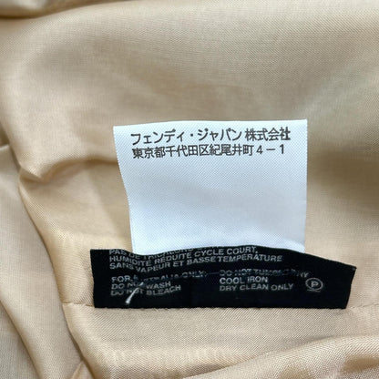 FENDI beige Zucca-patterned belted jacquard wrap skirt skirt
