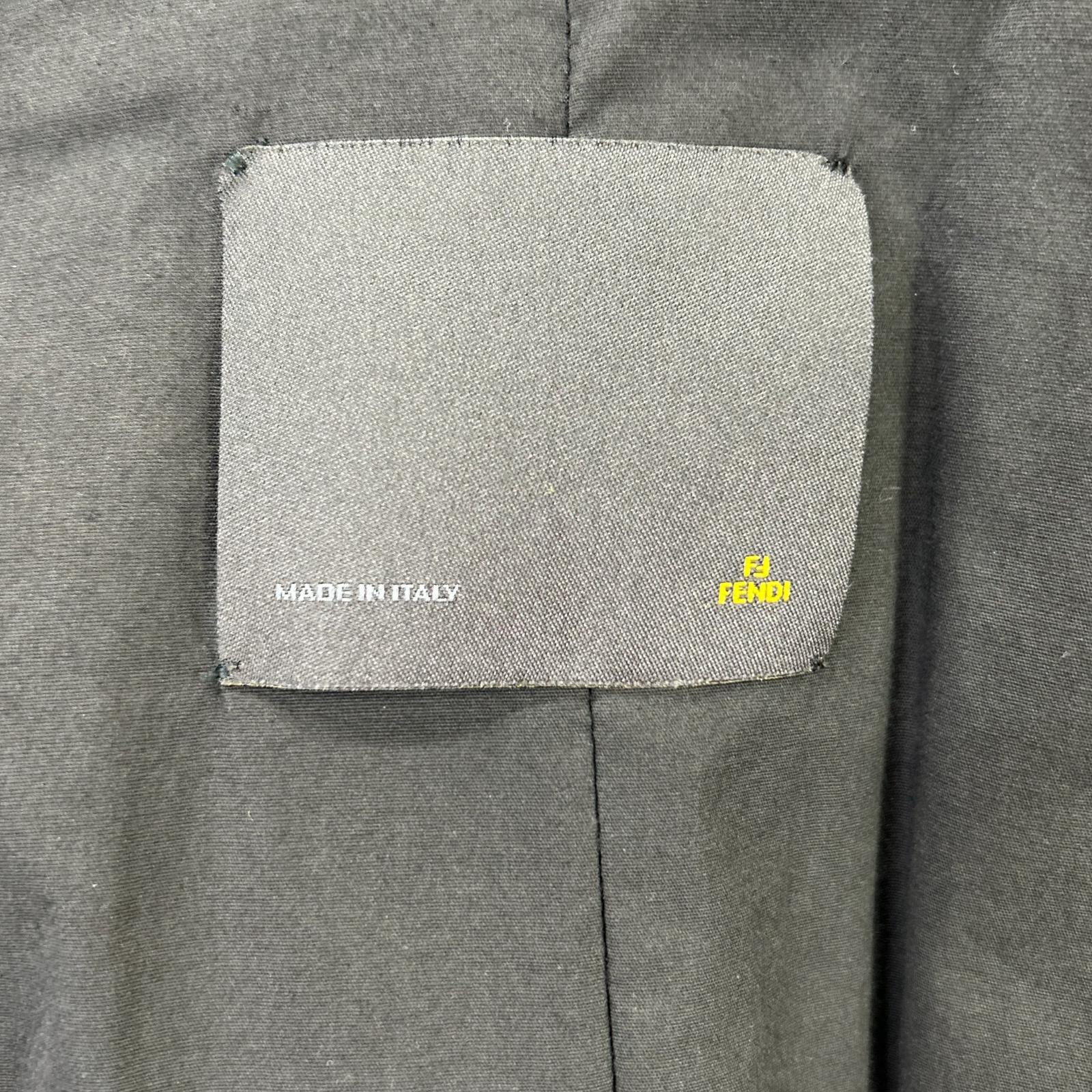 FENDI フェンディ ブラウン ズッカ柄 ベルト付き 比翼コート コート