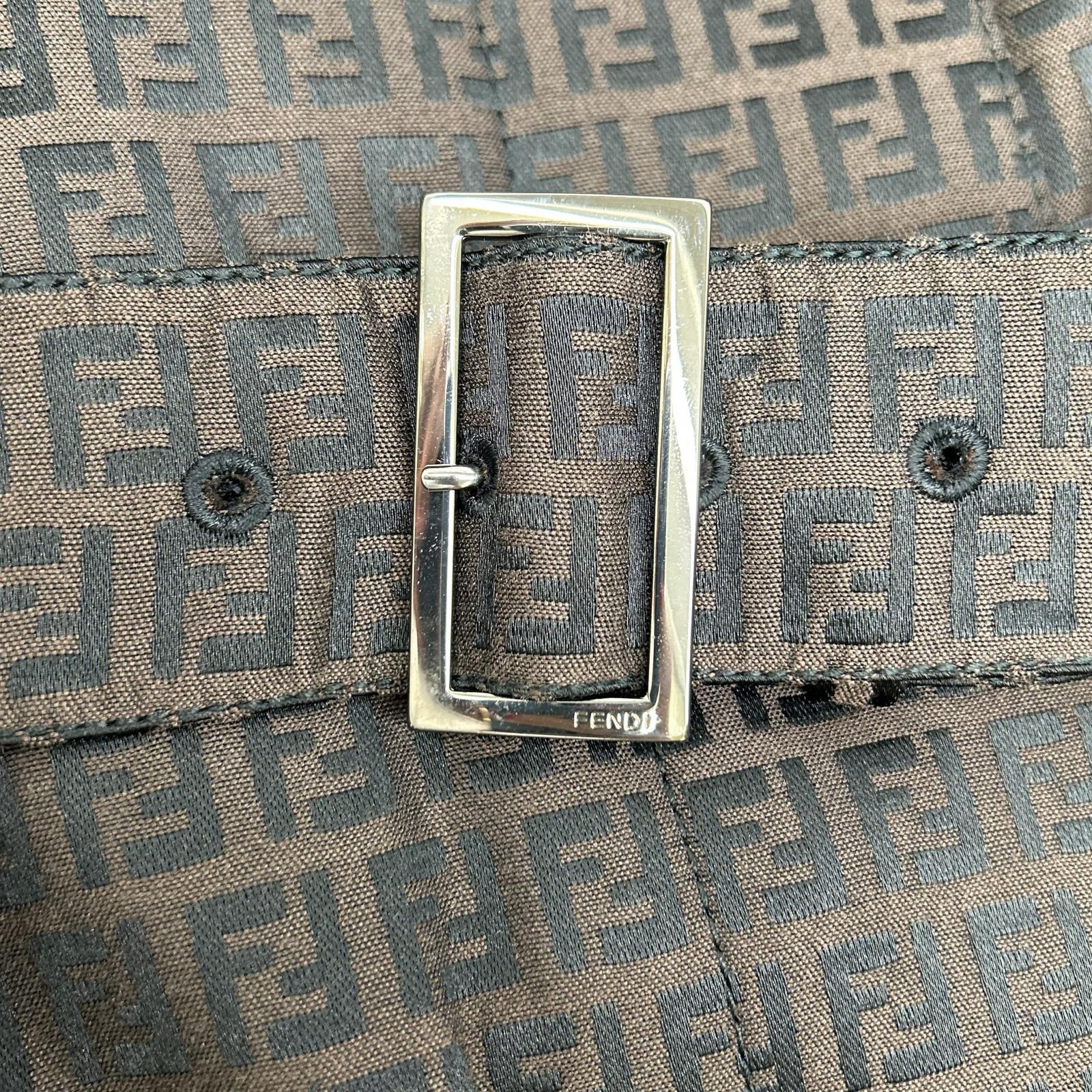 FENDI フェンディ ブラウン ズッカ柄 ベルト付き 比翼コート コート