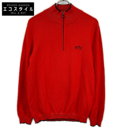 HUGOBOSS ヒューゴボス レッド ハーフジップニット トップス
