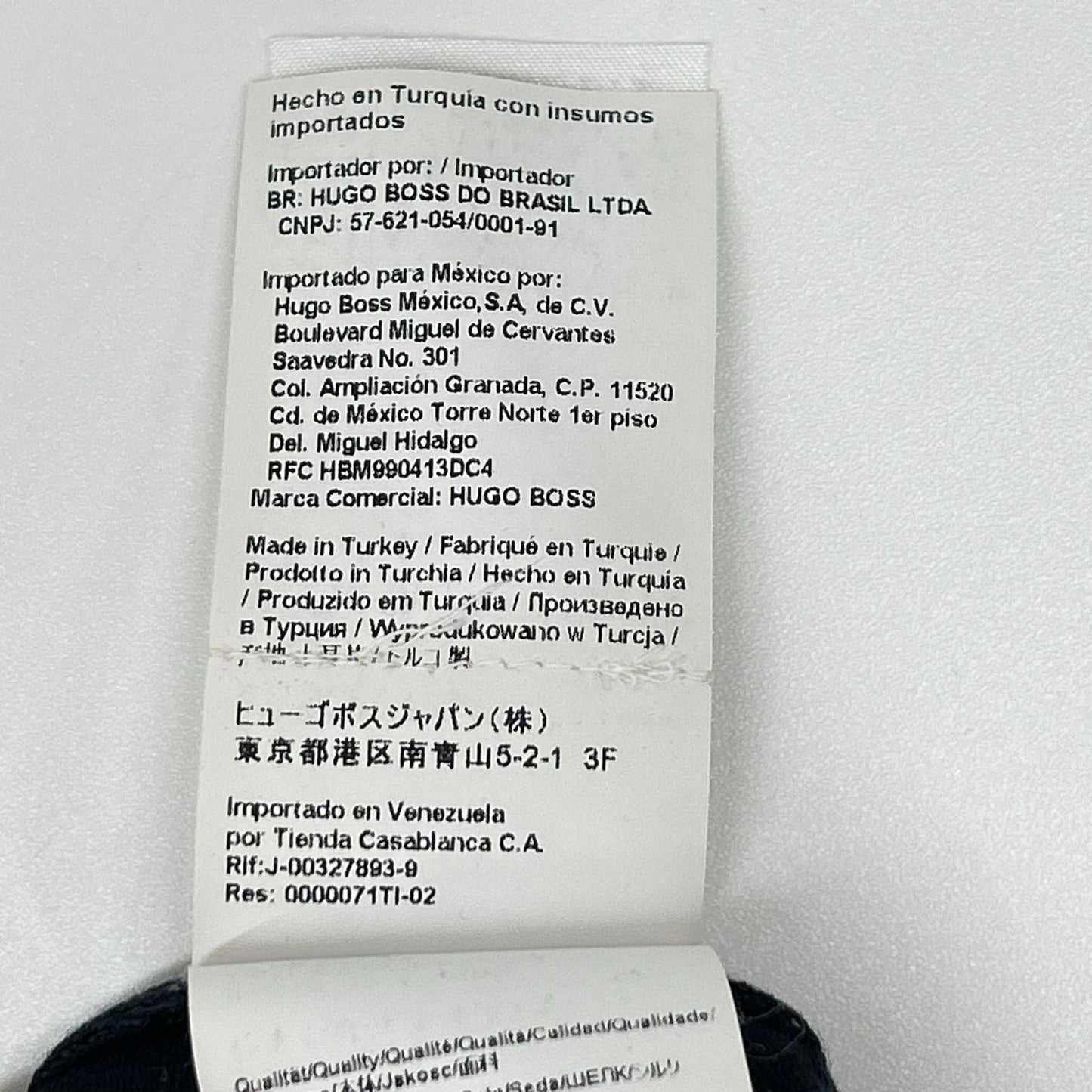 HUGOBOSS ヒューゴボス ネイビー シルク×コットン 半袖ニット トップス