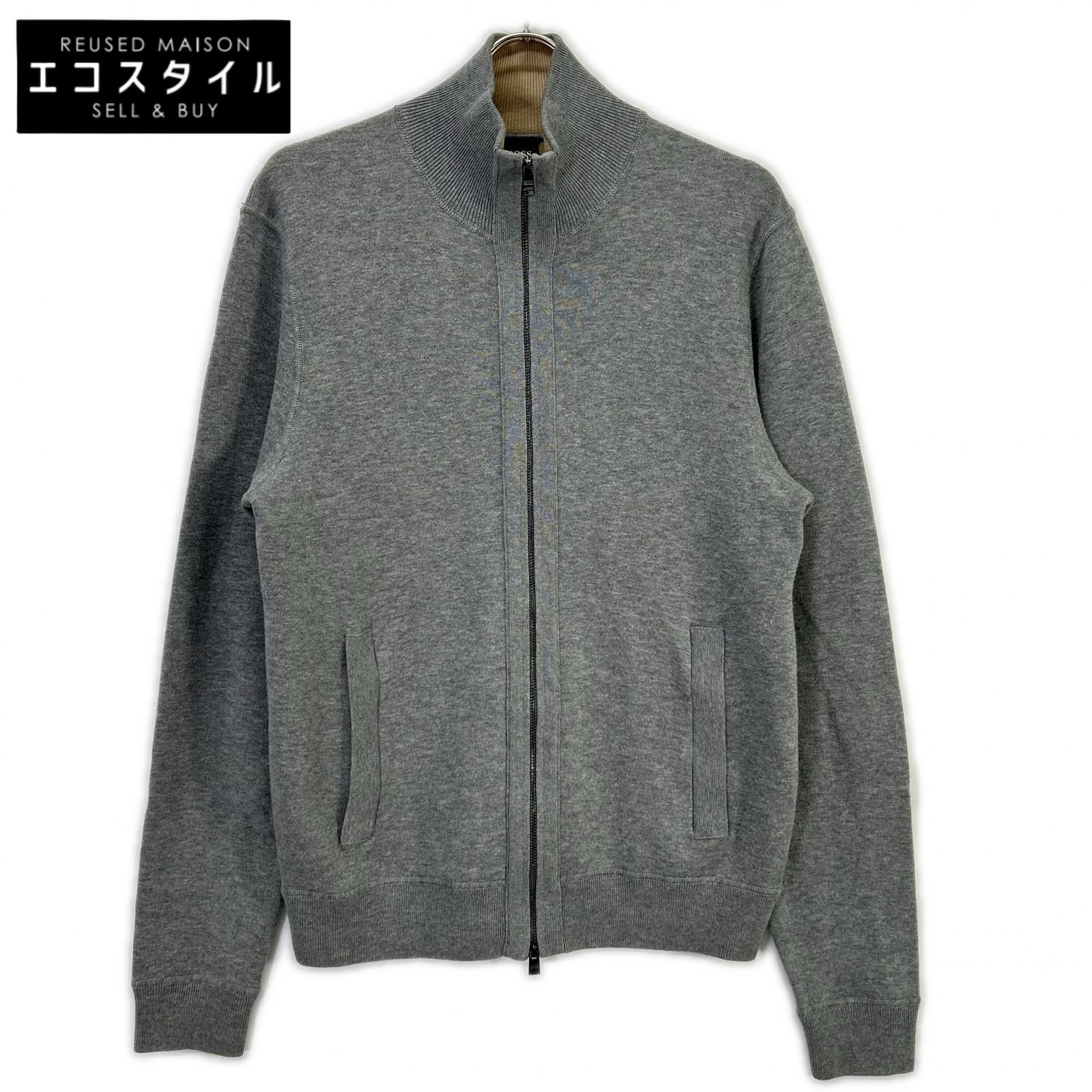 HUGOBOSS ヒューゴボス グレー ジップアップ カーディガン トップス