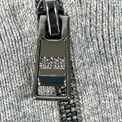 HUGOBOSS ヒューゴボス グレー ジップアップ カーディガン トップス