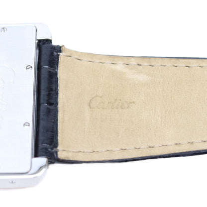 Cartier カルティエ W6300655 ブラック タンク ディヴァン LM クロコ クォーツ時計 腕時計
