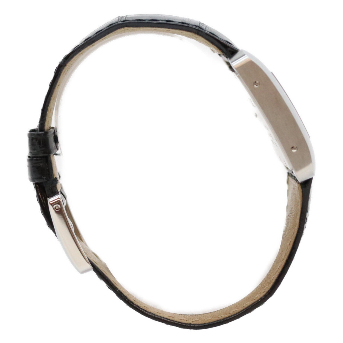 Cartier カルティエ W6300655 ブラック タンク ディヴァン LM クロコ クォーツ時計 腕時計
