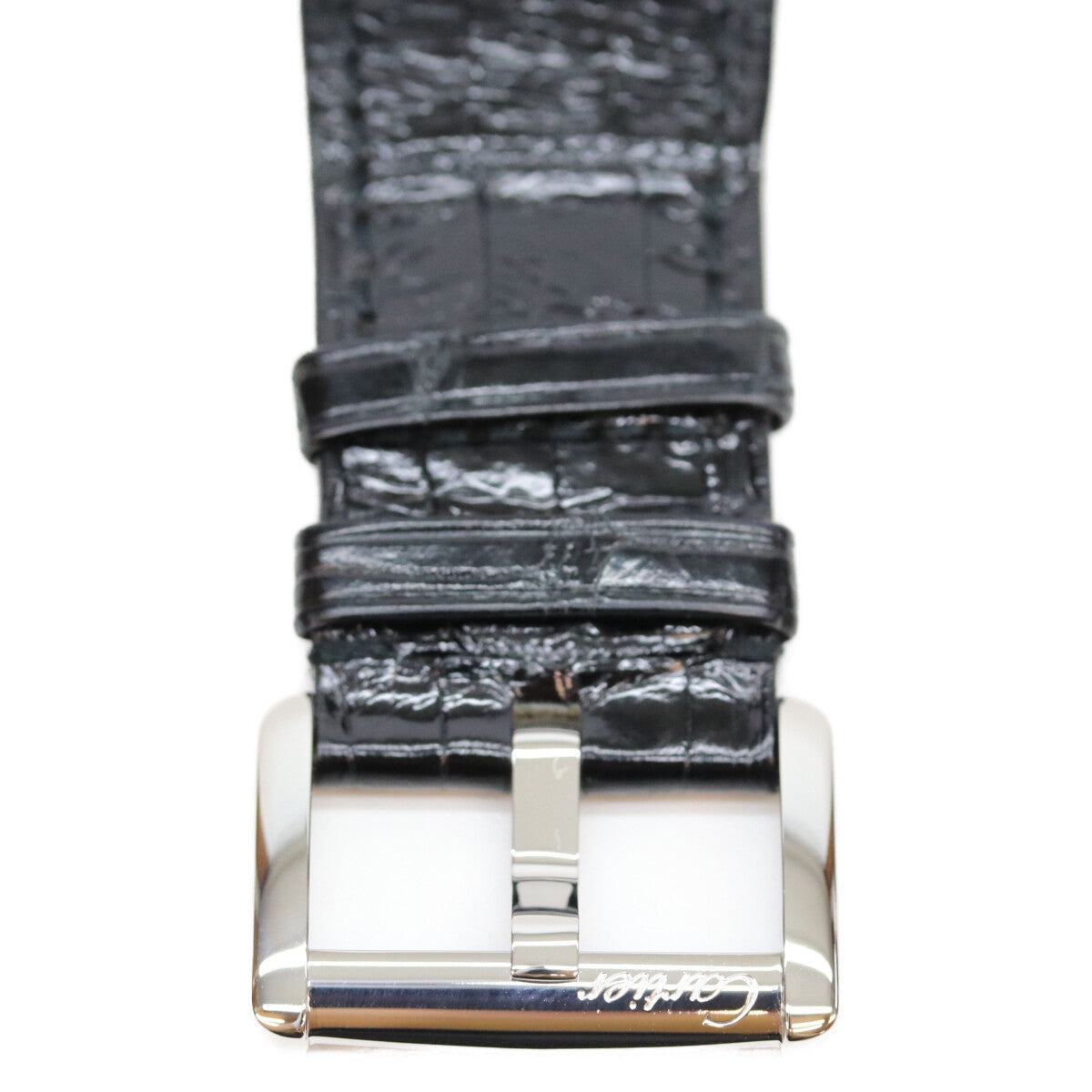 Cartier カルティエ W6300655 ブラック タンク ディヴァン LM クロコ クォーツ時計 腕時計