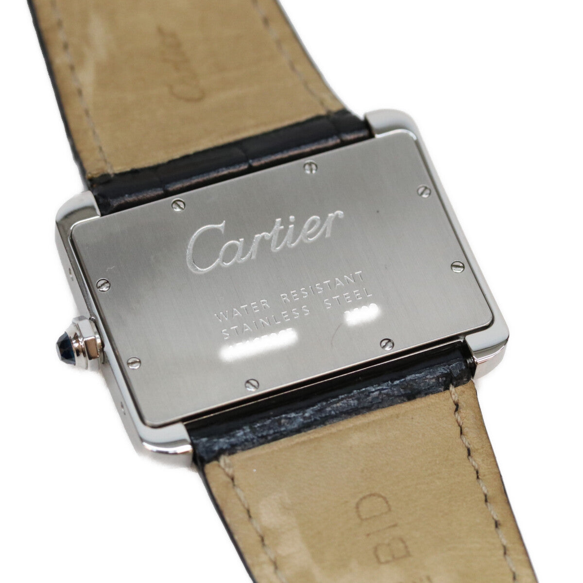 Cartier カルティエ W6300655 ブラック タンク ディヴァン LM クロコ クォーツ時計 腕時計