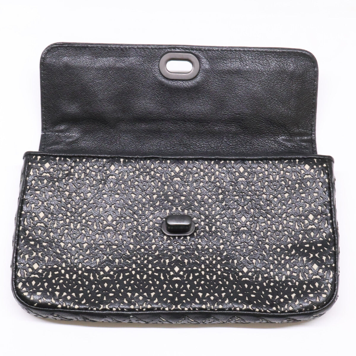 BOTTEGA VENETA Intrecciato Cut-Leather Clutch Bag, Second Bag