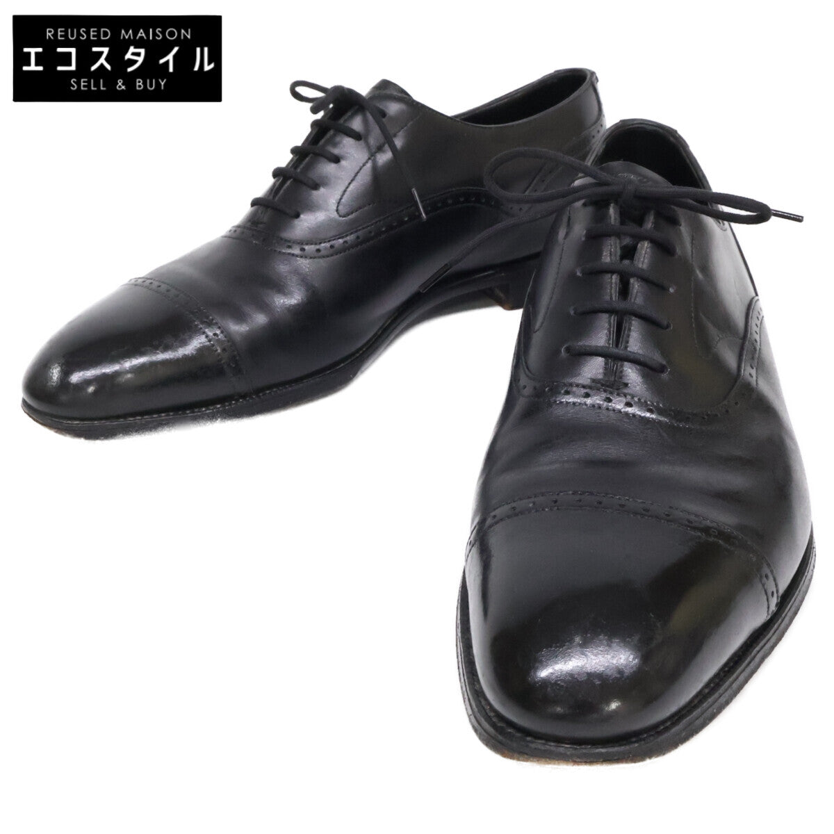 EDWARD GREEN BERKELEY punched cap-toe leather shoes