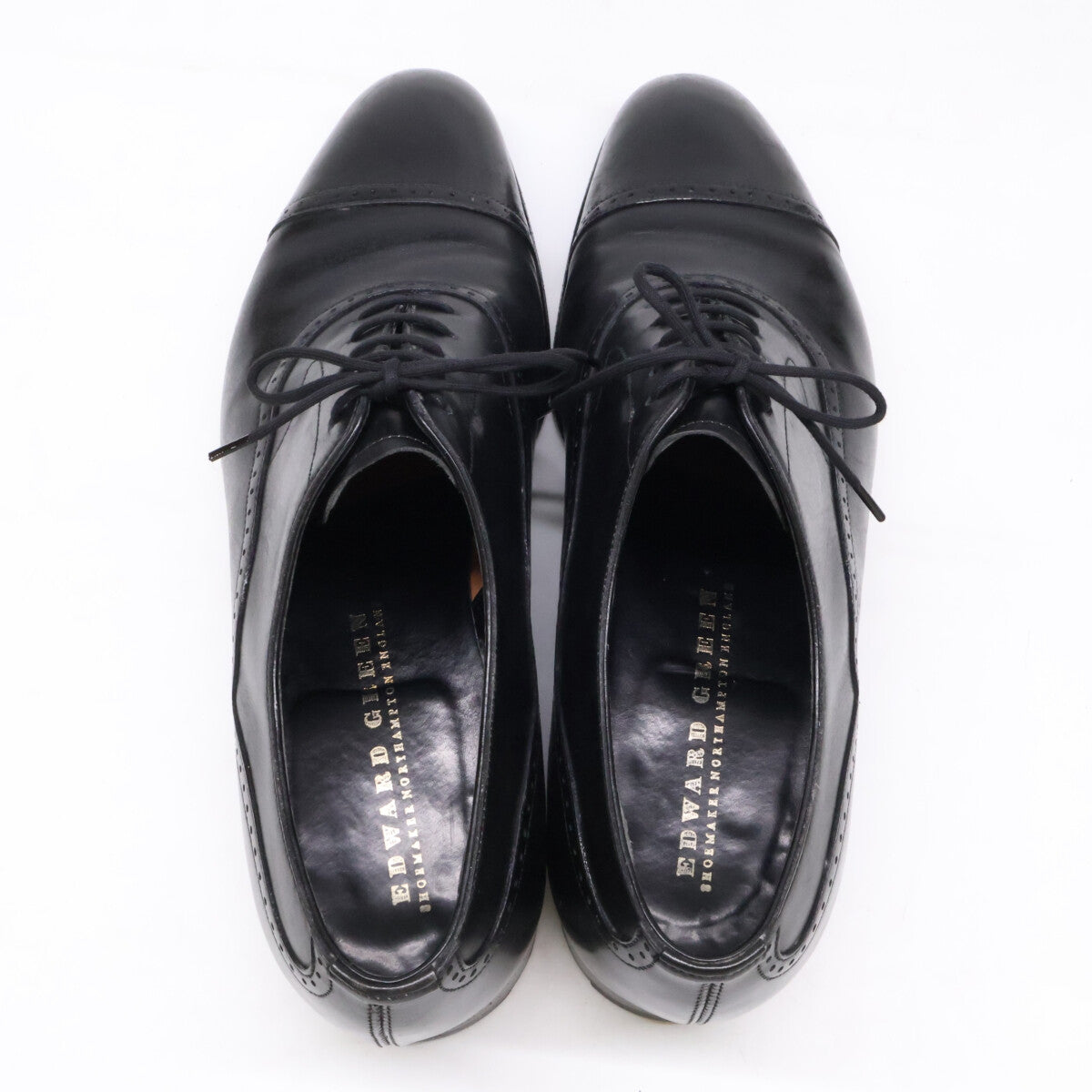 EDWARD GREEN BERKELEY punched cap-toe leather shoes
