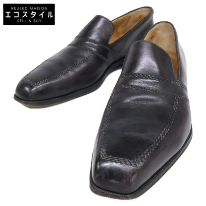 berluti ベルルッティ レザー スクエアトゥ スリッポン シューズ