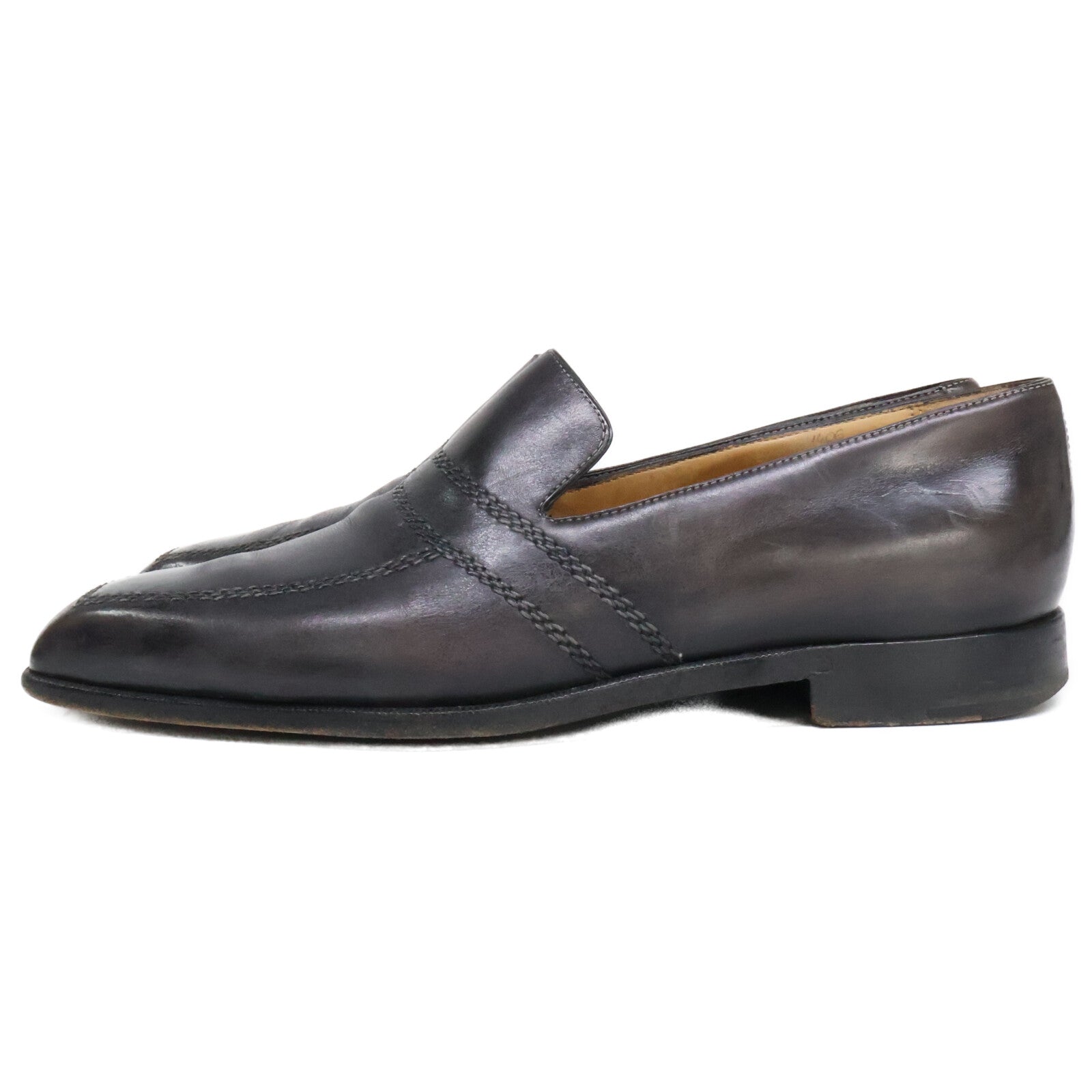 berluti ベルルッティ レザー スクエアトゥ スリッポン シューズ