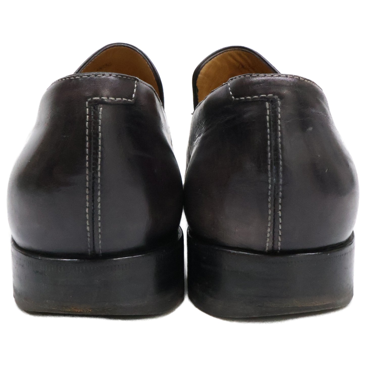berluti ベルルッティ レザー スクエアトゥ スリッポン シューズ