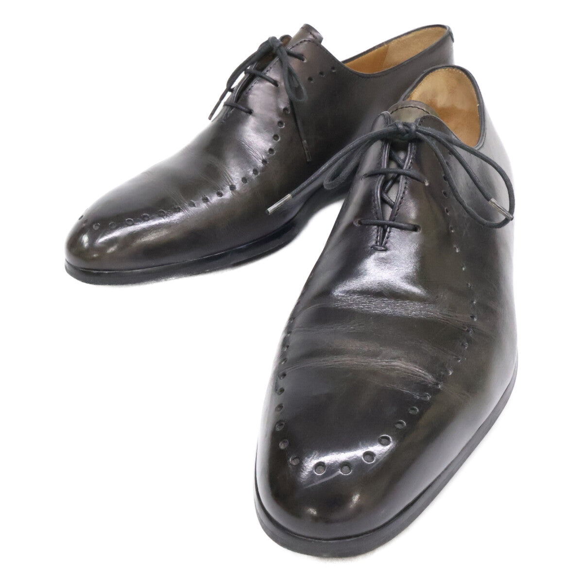 Berluti Alessandro perforated whole-cut leather shoes