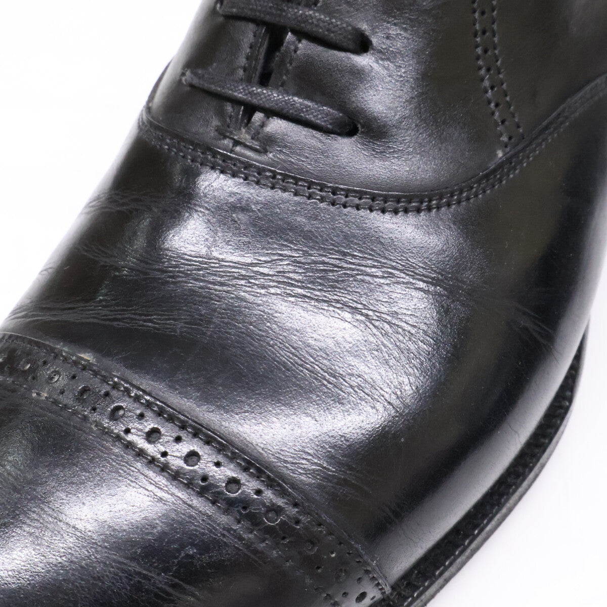 JOHN LOBB Philip II punched cap-toe leather shoes
