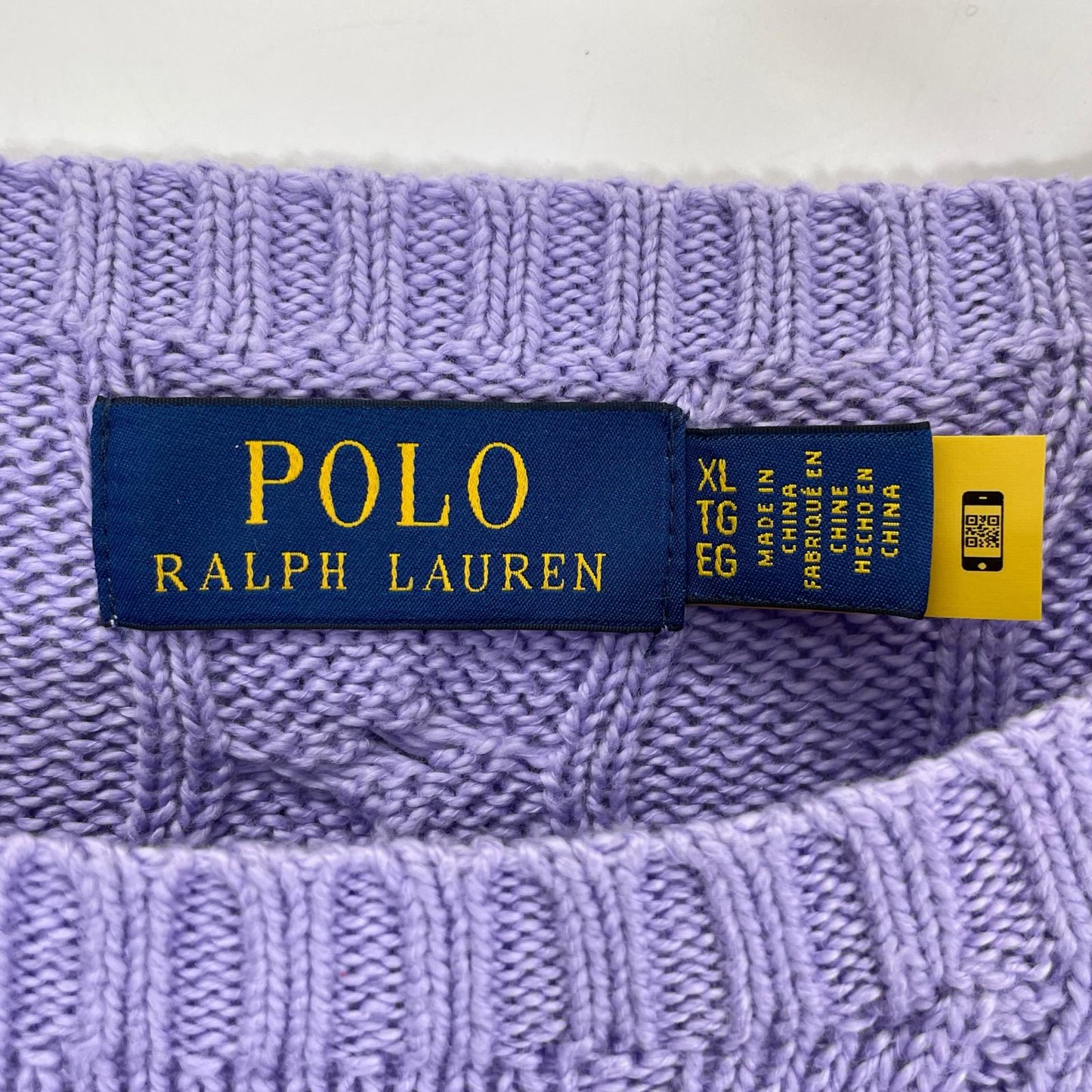 POLObyRalphLauren ポロラルフローレン ラベンダー 長袖 ケーブル編み ニット トップス