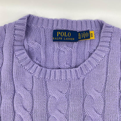 POLObyRalphLauren ポロラルフローレン ラベンダー 長袖 ケーブル編み ニット トップス