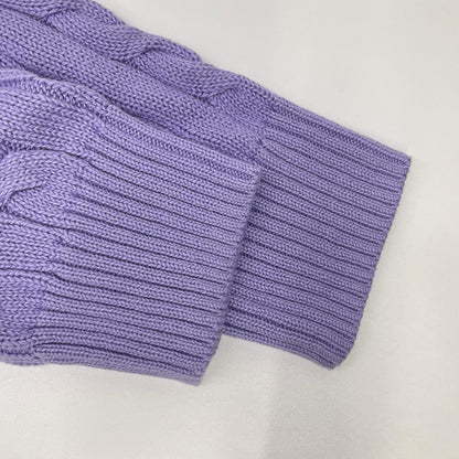 POLObyRalphLauren ポロラルフローレン ラベンダー 長袖 ケーブル編み ニット トップス
