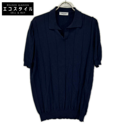 GRAN SASSO グランサッソ ネイビー スキッパー 半袖 ニット トップス