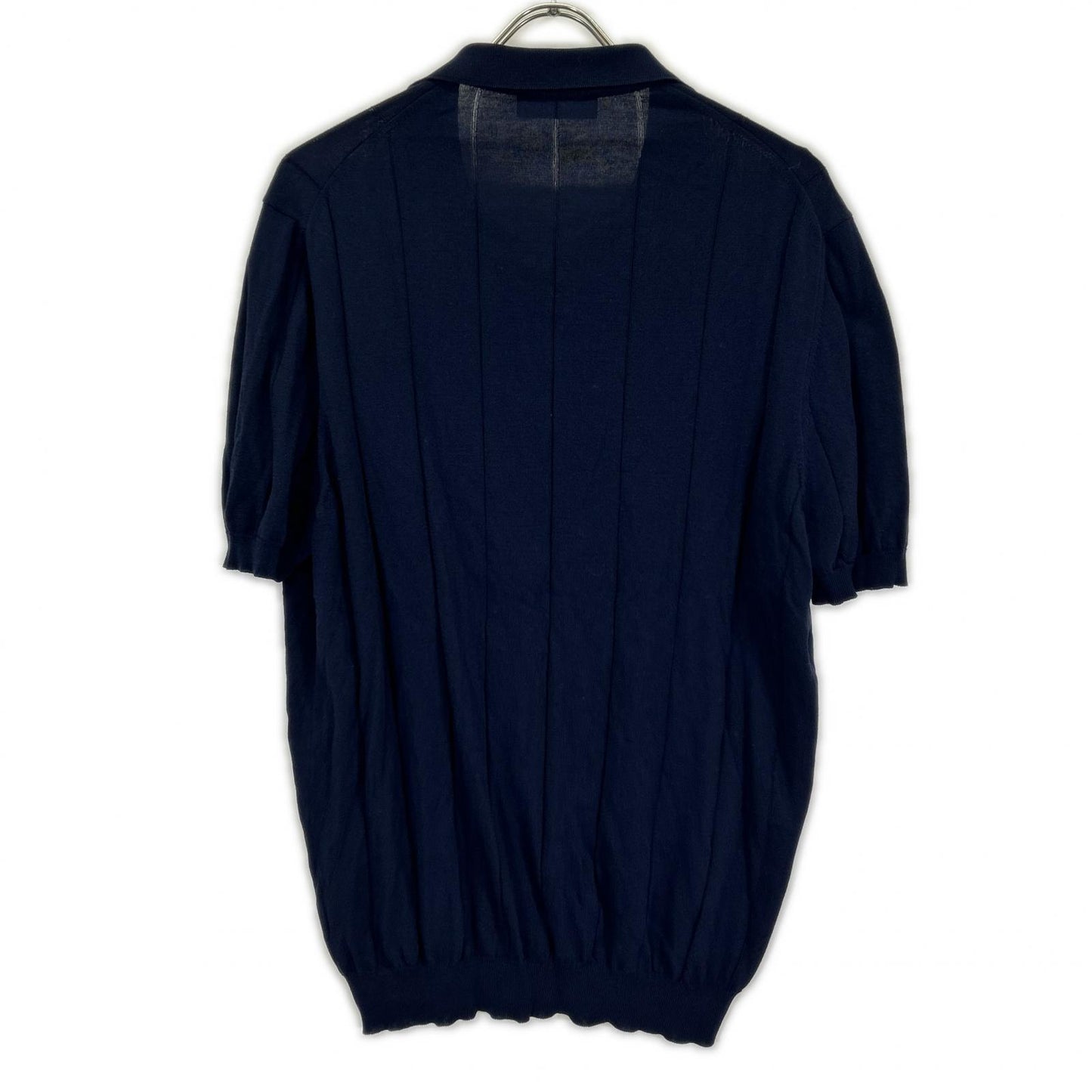 GRAN SASSO グランサッソ ネイビー スキッパー 半袖 ニット トップス