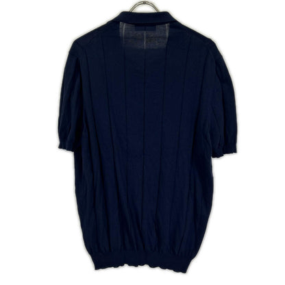 GRAN SASSO グランサッソ ネイビー スキッパー 半袖 ニット トップス