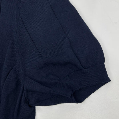 GRAN SASSO グランサッソ ネイビー スキッパー 半袖 ニット トップス