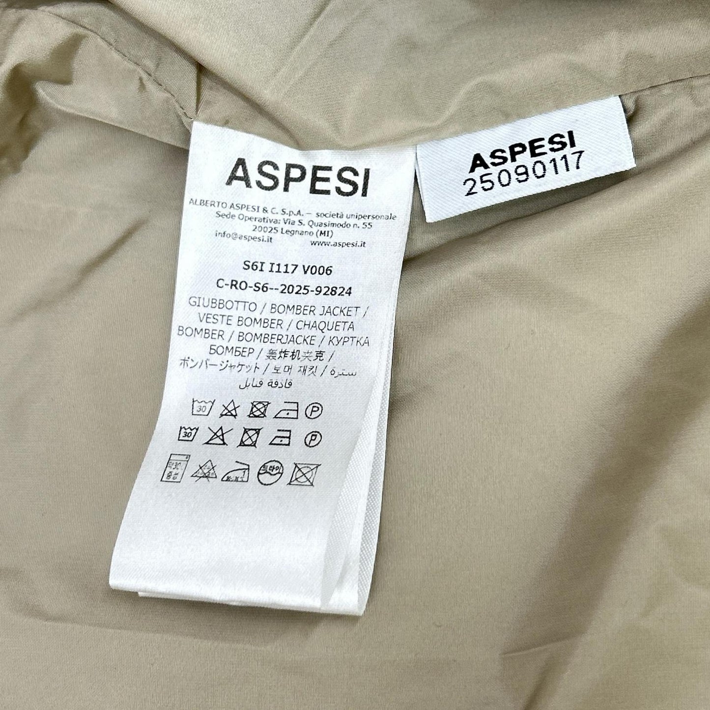 ASPESI アスペジ ベージュ ナイロン ミニフィールド ジャケット ジャケット