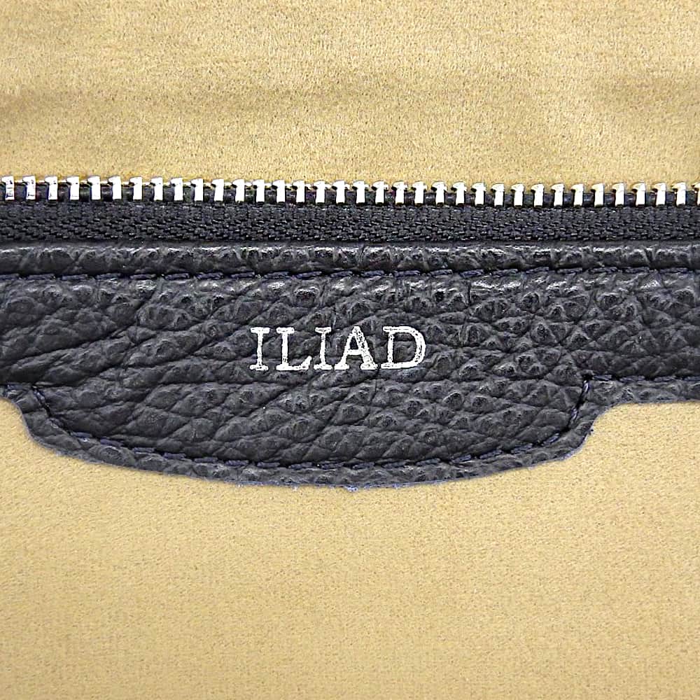 ILIAD イリアド 美品 レザー クラッチバッグ セカンドバッグ メンズ ネイビー セカンドバッグ クラッチバッグ