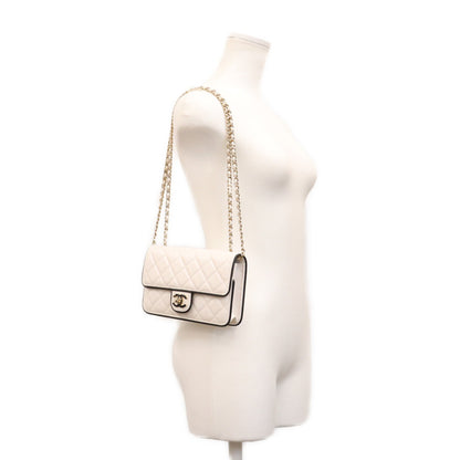 CHANEL シャネル 26SS AP4511 ホワイト×ブラック ラムスキン ゴールド金具 チェーンウォレット ショルダーバッグ