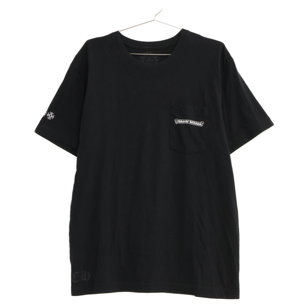 Chrome hearts クロムハーツ ブラック Heart Eye Chart Pink Dagger Tシャツ トップス