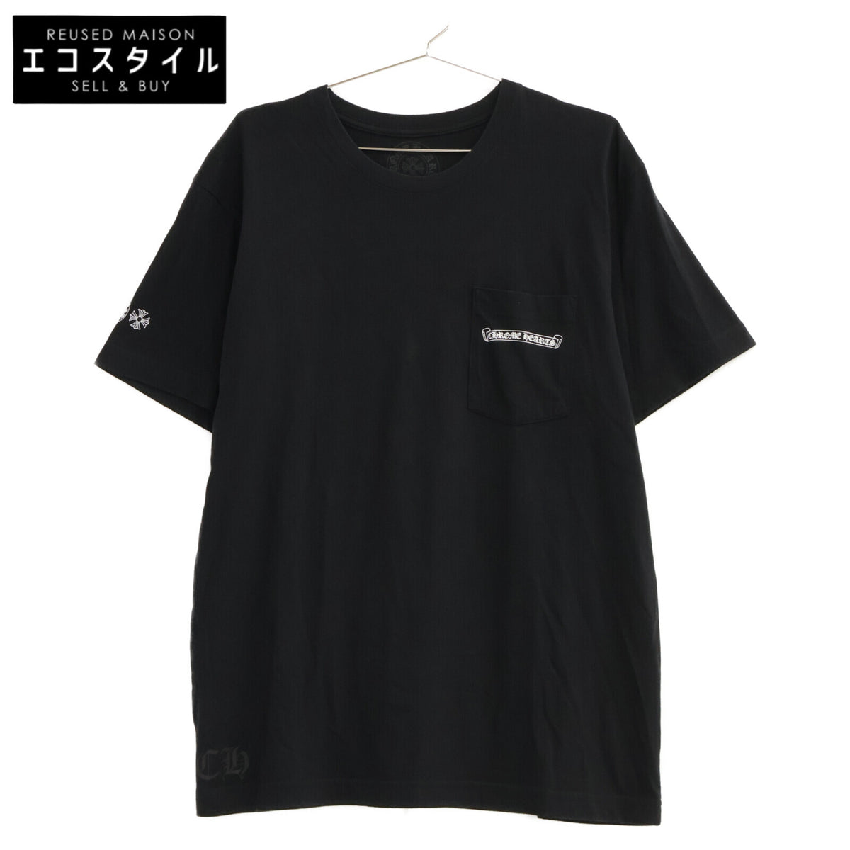 Chrome hearts クロムハーツ ブラック Heart Eye Chart Pink Dagger Tシャツ トップス