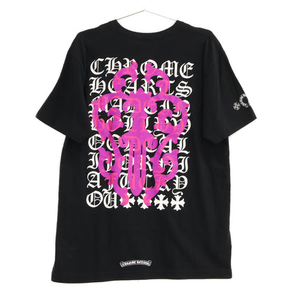Chrome hearts クロムハーツ ブラック Heart Eye Chart Pink Dagger Tシャツ トップス