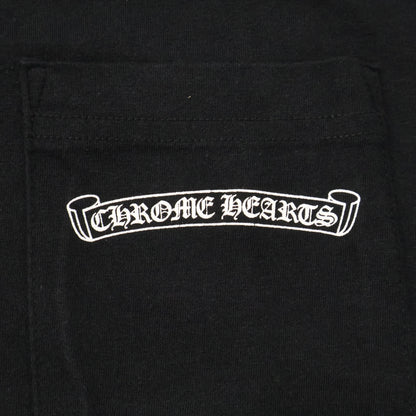 Chrome hearts クロムハーツ ブラック Heart Eye Chart Pink Dagger Tシャツ トップス