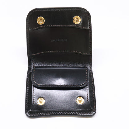 WILDSWANS ワイルドスワンズ CASA/HC(SD)/BK カーサ コードバン/サドルプルアップ ミニ財布 二つ折り財布（小銭入れあり）