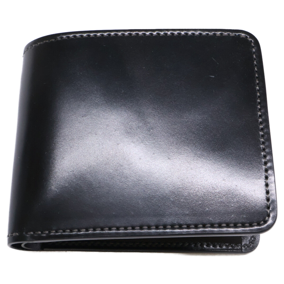 WILDSWANS ワイルドスワンズ 【美品】SP-GROUNDER/HC/BKxSD/BK グラウンダー シェルコードバン/サドルプルアップ 2つ折りウォレット 二つ折り財布（小銭入れあり）