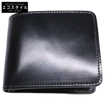 WILDSWANS ワイルドスワンズ 【美品】SP-GROUNDER/HC/BKxSD/BK グラウンダー シェルコードバン/サドルプルアップ 2つ折りウォレット 二つ折り財布（小銭入れあり）