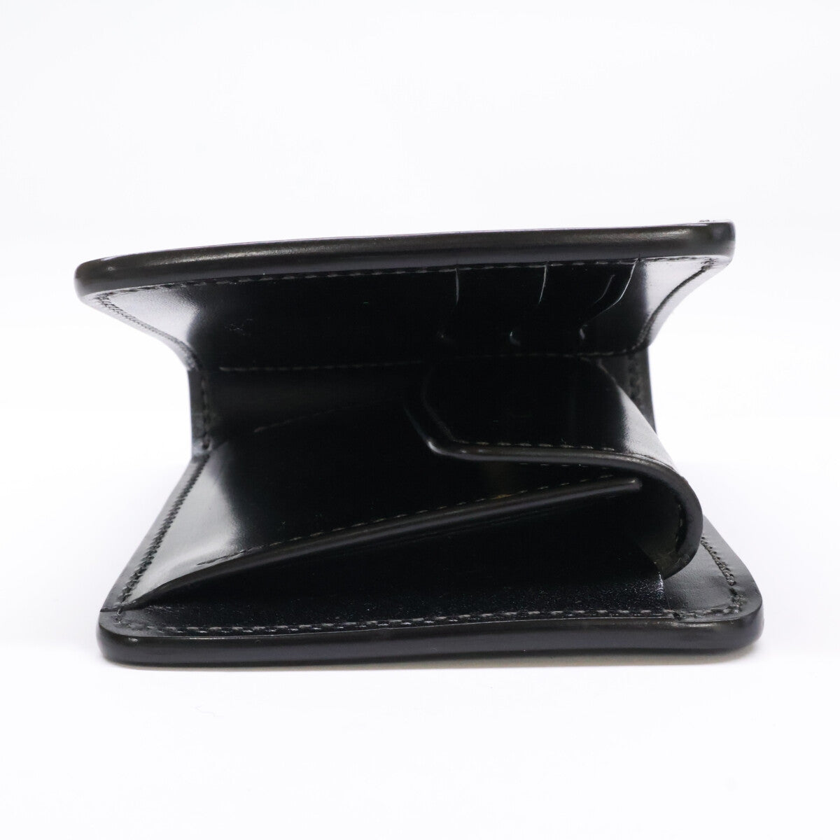 WILDSWANS ワイルドスワンズ 【美品】SP-GROUNDER/HC/BKxSD/BK グラウンダー シェルコードバン/サドルプルアップ 2つ折りウォレット 二つ折り財布（小銭入れあり）