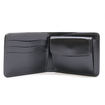 WILDSWANS ワイルドスワンズ 【美品】SP-GROUNDER/HC/BKxSD/BK グラウンダー シェルコードバン/サドルプルアップ 2つ折りウォレット 二つ折り財布（小銭入れあり）