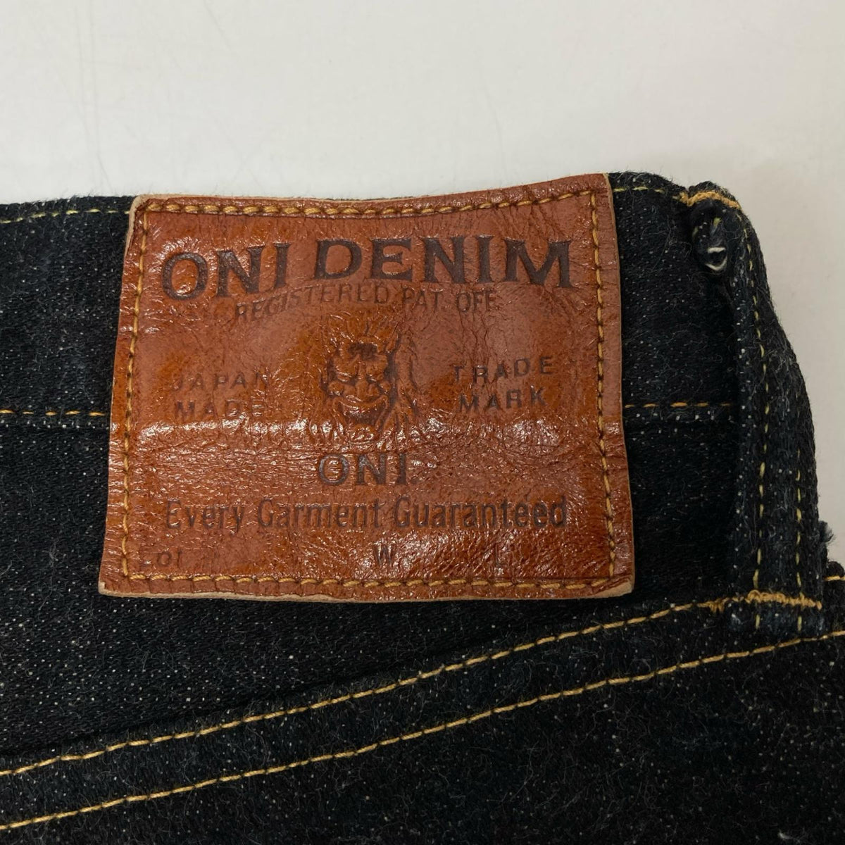 ONI DENIM 鬼デニム ONI-622AIZUMI ブラック セルビッジ デニムパンツ ボトムス