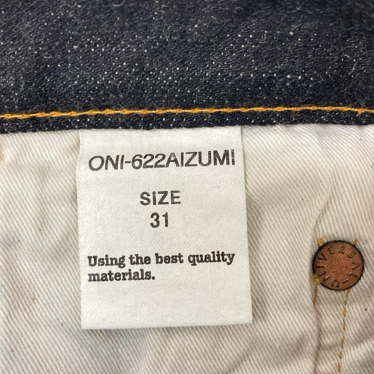 ONI DENIM 鬼デニム ONI-622AIZUMI ブラック セルビッジ デニムパンツ ボトムス