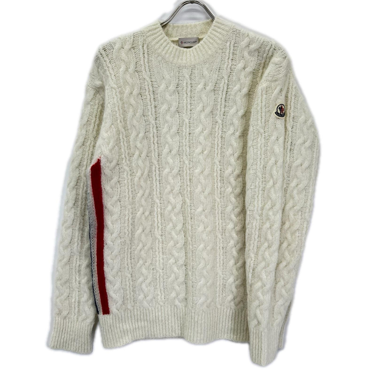 MONCLER モンクレール 21年 ホワイト モヘア混 GIROCOLLO TRICOT ニット トップス